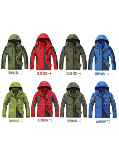 户外冲锋衣薄男正品单层冲锋衣男薄款登山服防水透气